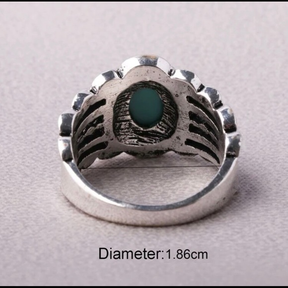 Women’s blue turquoise cute ring - Picture 2 of 3